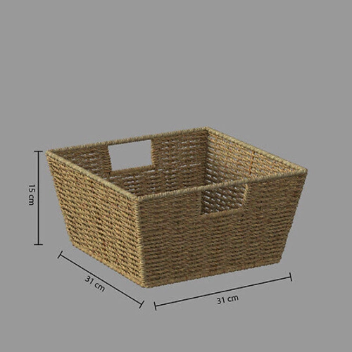 5five simply smart kwadratowy kosz do przechowywania trzcina boho do kuchni 31x15 cm