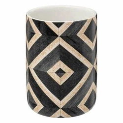 Kubek na szczoteczki do zębów Canvas dolomitowy nowoczesny do łazienki czarny 5five