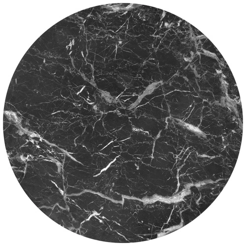 Zestaw 2 okrągłych stolików kawowych Yvetta czarny marmur loftowy do salonu Intesi