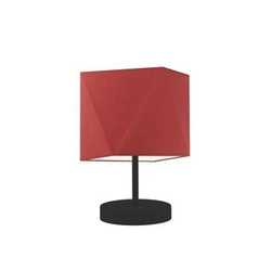 Lampka PASADENA abażur czerwony stelaż czarny