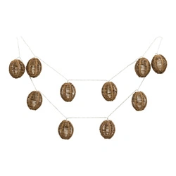 Girlanda ogrodowa LED Carlisle boho IP44 polirattan naturalna/czarna 1,8 m