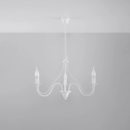 Żyrandol Minerwa 3 biały nowoczesny metalowy do salonu kuchni i jadalni Sollux Lighting