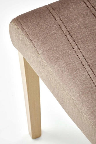 Krzesło tapicerowane Arizona beżowe do jadalni i salonu z drewnianymi nogami Intesi