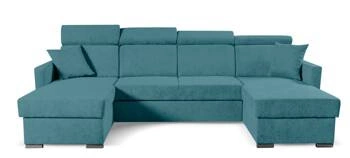 Narożnik z funkcją spania U-kształtny Mils Intesi morski nowoczesny do salonu