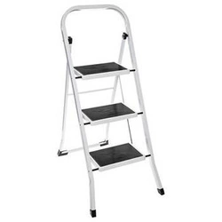 Drabinka składana 3-stopniowa metalowa biała