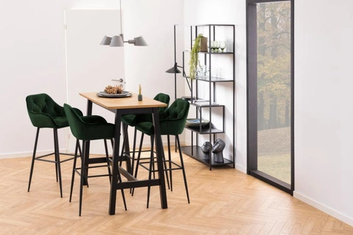 Hoker Brooke VIC zielony welurowy z podłokietnikami glamour do kuchni i wyspy z oparciem Actona