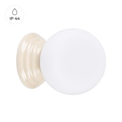 Kinkiet łazienkowy ZORI beżowy IP44 kula nowoczesna do łazienki