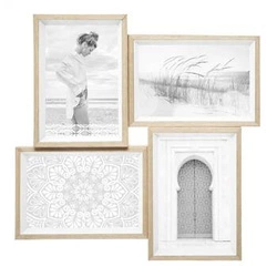 Ramka na 4 zdjęcia 10x15 Moly biała wisząca nowoczesna multiramka Atmosphera