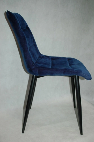 Krzesło Plaid granatowe/ czarne nogi Out