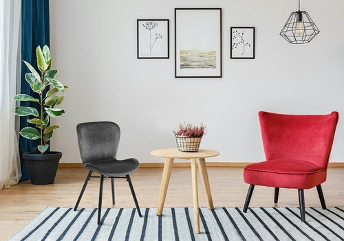 Krzesło Batilda VIC Dark grey tapicerowane