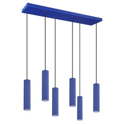 Lampa wisząca LED IVAR 6L ultramaryna nad stół do salonu 80 cm
