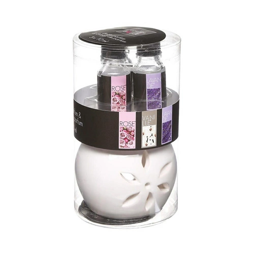 Kominek na olejki + kwiatowe 3 olejki