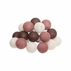 Girlanda Cotton balls różowe 16 lampek