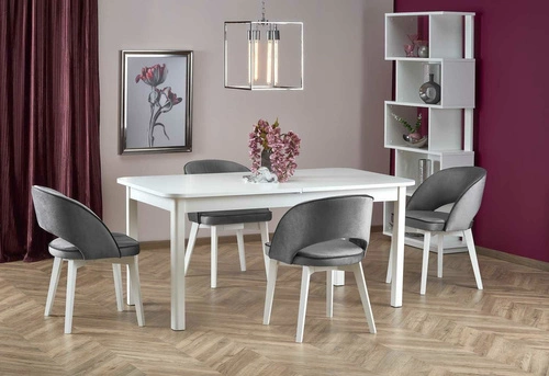 Stół rozkładany Flora biały nowoczesny do jadalni i salonu prostokątny 160–228 cm Intesi