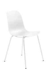Whitby nowoczesne krzesło z tworzywa białe do jadalni i kuchni skandynawskie