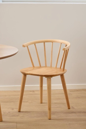 Krzesło drewniane Ida Actona do jadalni i kuchni skandynawskie z podłokietnikami naturalne
