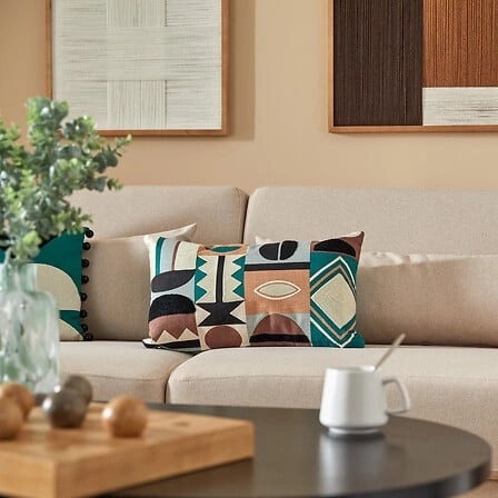 Poduszka Malakite haftowana 30x50 cm zielona