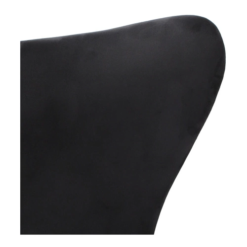 Fotel Jajo Egg czarny welur obrotowy do salonu i biura nowoczesny glamour złota podstawa