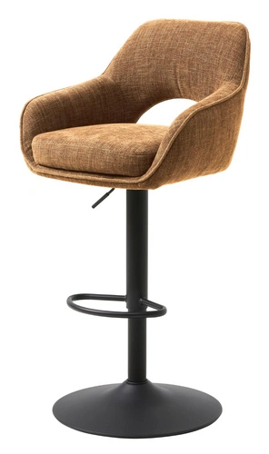 Hoker Cowley pomarańczowy tapicerowany obrotowy do kuchni regulowany