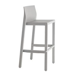 Hoker Kate szary jasny 65 cm nowoczesny z oparciem do kuchni i ogrodu sztaplowany