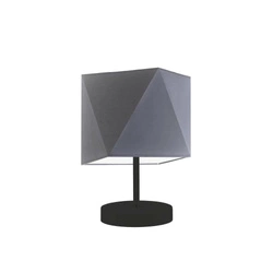 Lampa stołowa PASADENA szara z abażurem nowoczesna do salonu i sypialni LYSNE