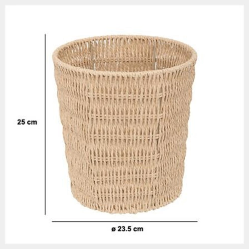 Kosz na śmieci biurowy Kord naturalny pleciony boho do kuchni i gabinetu 5five
