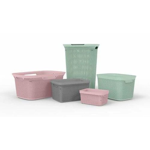 Kosz do przechowywania 5five simply smart Scandi 17 l różowy do pokoju dziecięcego