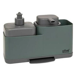 Dozownik na mydło z organizerem NEO2 zielony 5five simply smart do łazienki nowoczesny