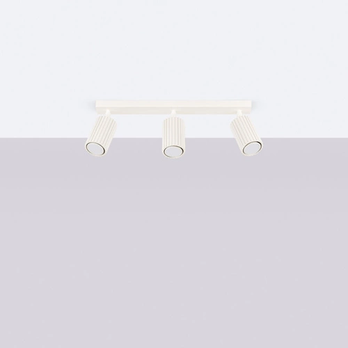 Plafon sufitowy KARBON 3L beżowy do salonu i sypialni minimalistyczny ruchomy glamour