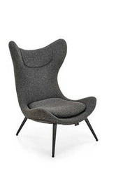 Fotel uszak wypoczynkowy Latina antracytowy do salonu nowoczesny tapicerowany Intesi