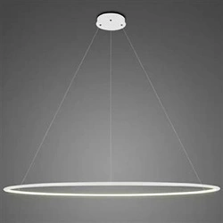 Lampa sufitowa LED Ledowe Okręgi 180 cm biała nowoczesna regulowana do salonu ALTAVOLA DESIGN