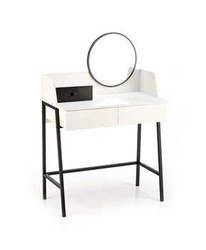 Nowoczesna toaletka z lustrem i szufladami Sonia biała do sypialni Intesi 80 cm