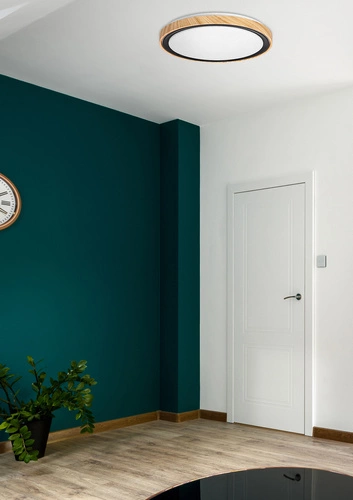 Plafon LED okrągły Aflo 38 cm nowoczesny efekt drewna do salonu i sypialni CANDELLUX