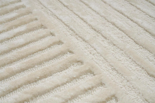 Dywan nowoczesny Sierra Ivory 160x230 beżowy z wiskozy do salonu i sypialni Carpet Decor