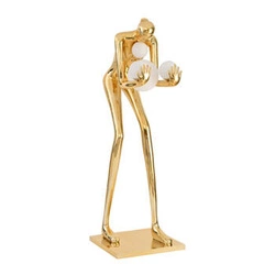 Lampa podłogowa WOMAN-2 GOLD złota nowoczesna glamour do salonu Step into Design 190 cm