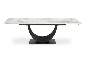 Stół rozkładany Abigray biały/czarny 92/160-240cm