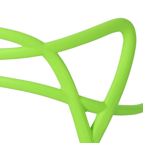 Krzesło Lexi zielone inspirowane Master chair do jadalni nowoczesne z tworzywa sztaplowane