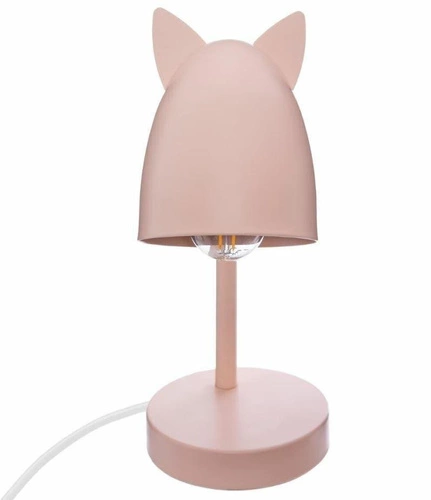Lampka biurkowa LED Atmosphera Ears różowa nowoczesna do pokoju dziecięcego z regulowanym kloszem