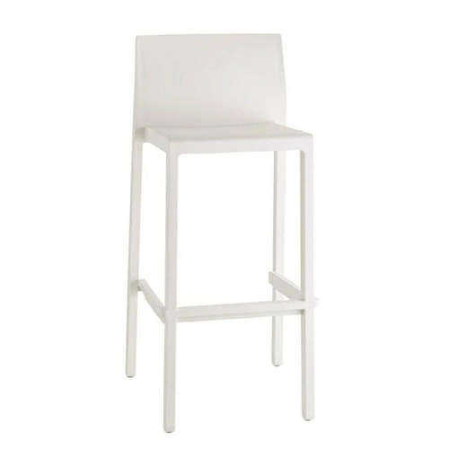 Hoker Kate nowoczesny biały 75 cm z oparciem do kuchni i ogrodu sztaplowany SCAB Design