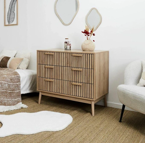 Komoda Klaus 3 szuflady, naturalna outlet