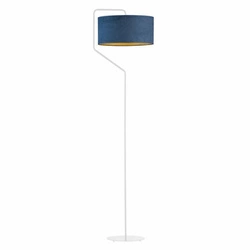 Lampa podłogowa do salonu glamour TESALLIA GOLD Lysne welurowa morska z abażurem 156 cm