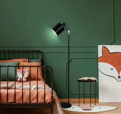 Lampa podłogowa Zana czarny 1x60W E27 klosz czarny