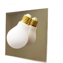 Kinkiet ścienny LED BULB Step into Design złoty nowoczesny do salonu i sypialni 15 cm