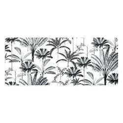 Mata diatomitowa 5five simply smart 50x120 cm antypoślizgowa szybkoschnąca do łazienki białe palmy