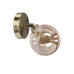 Kinkiet ścienny Rodia nowoczesny szkło bursztynowe patynowy do salonu i sypialni CANDELLUX