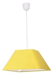 Żółta lampa wisząca Robin 35 nowoczesna do salonu i jadalni z tkaniny nad stół