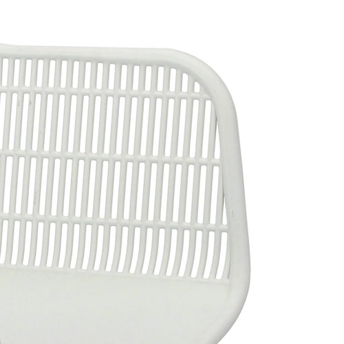 Krzesło ogrodowe Becker białe z tworzywa sztucznego Intesi z podłokietnikami w stylu boho