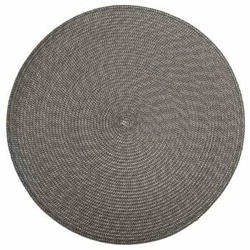 Szara okrągła podkładka pod talerz 38 cm pleciona nowoczesna do stołu 5five