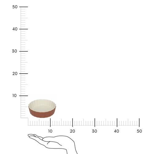 Ceramiczna forma do tarty 12 cm czerwona okrągła do pieczenia 5five simply smart łatwe czyszczenie