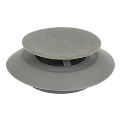 Korek do zlewu silikonowy szary Intesi nowoczesny uniwersalny do kuchni i łazienki 6 cm